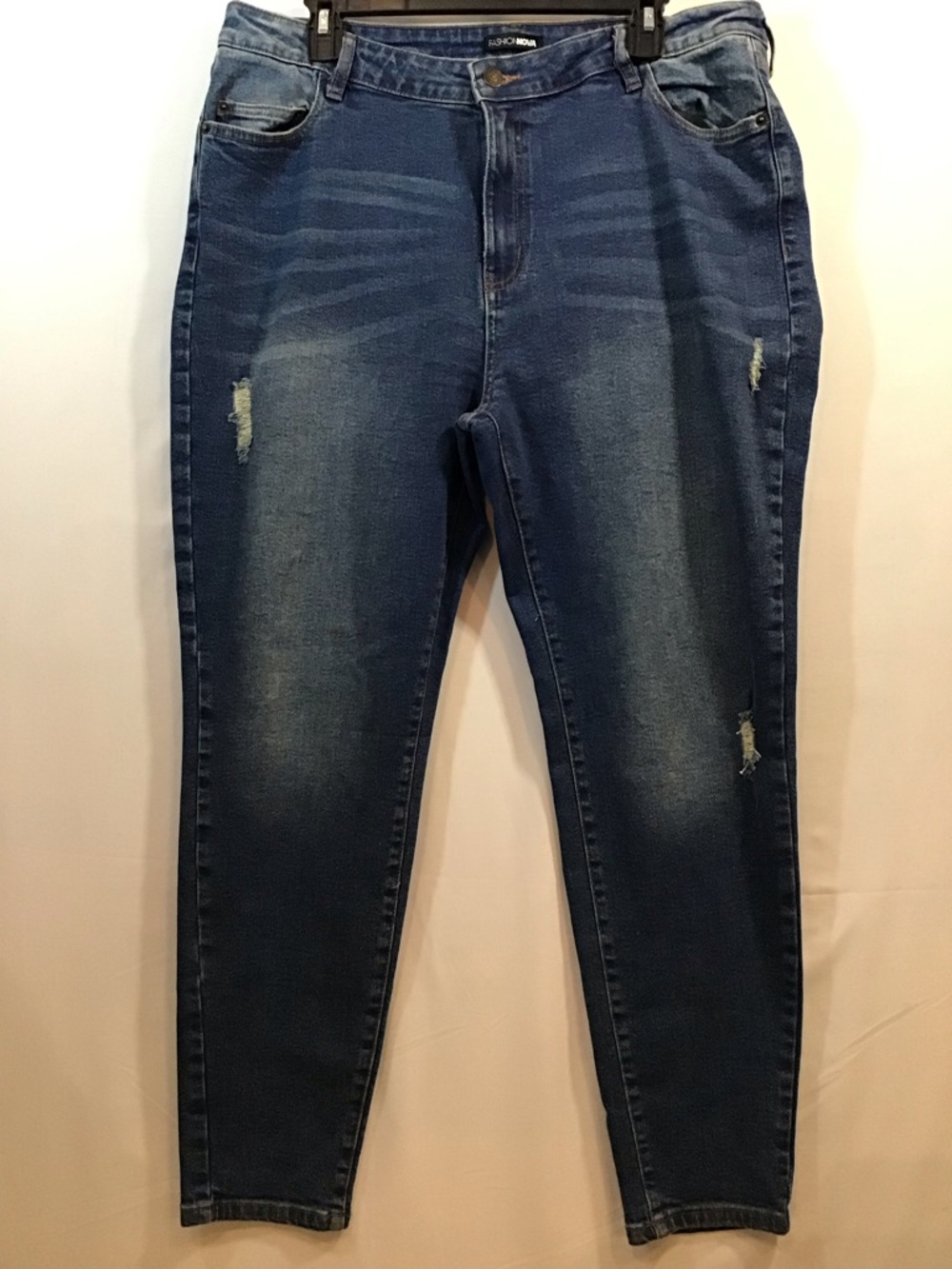 Fashion Nova Dark Blue Skinny High-Rise Jeans